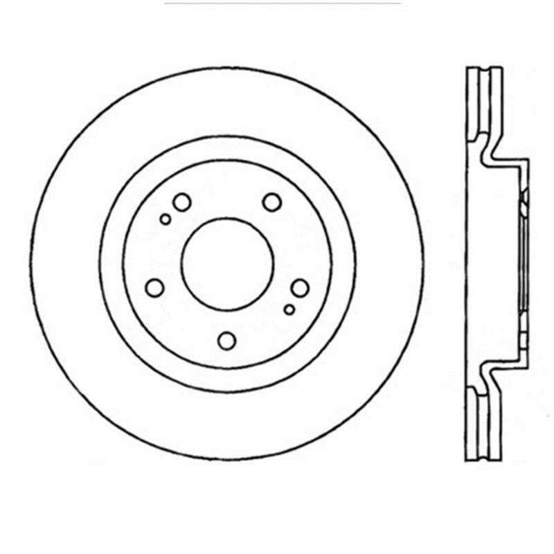 StopTech Power Slot 08-09 Evo 10 Slotted Left Front Rotor 126.46076SL Main Image