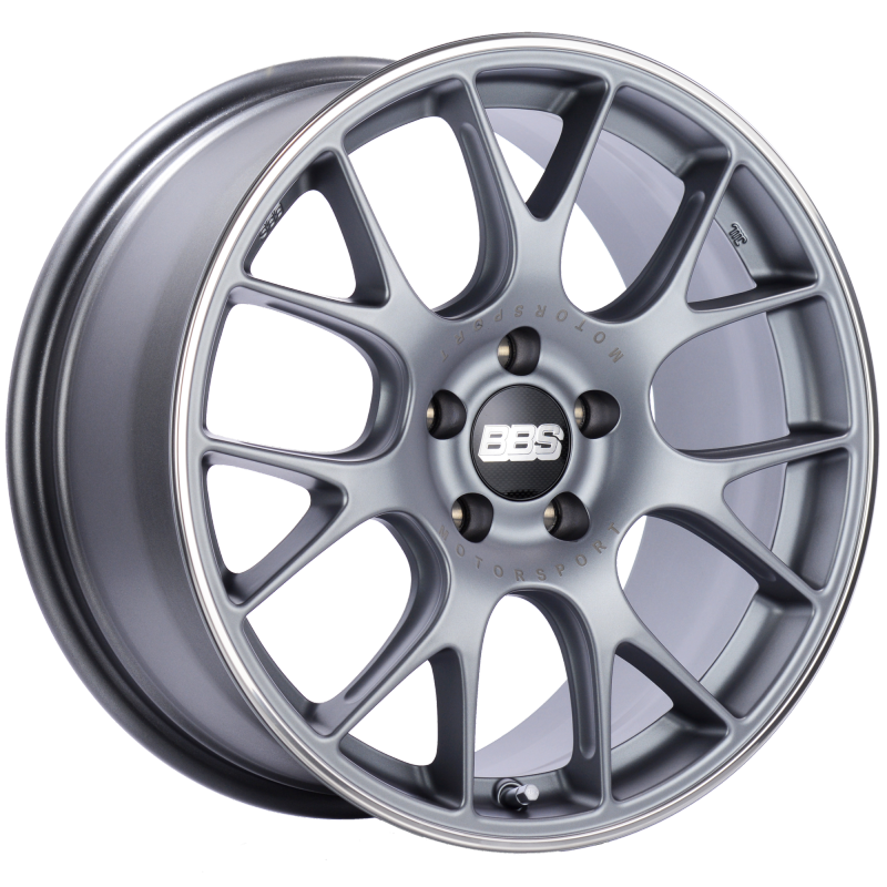 BBS CH-R 18x8.5 5x112 ET38 Satin Titanium Polished Rim Protector Wheel -82mm PFS/Clip Required CH146TIPO Main Image