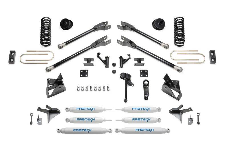 Fabtech 13-18 Ram 3500 4WD 7in 4 Link System w/Dual Front Perf. Shocks & Rear Perf. Shocks K3150 Main Image