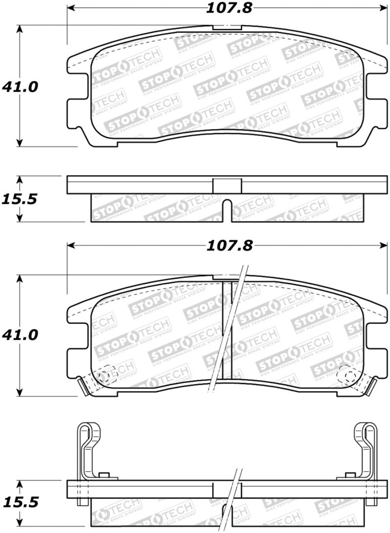 StopTech Street Brake Pads 308.03831 Main Image