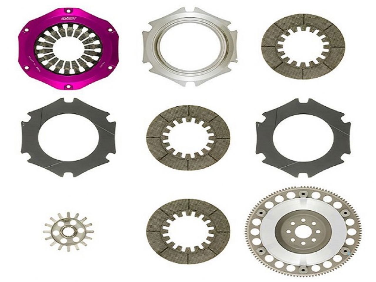 Exedy - Carbon Clutch Kit - Triple Disc Solid Hub; Pull Type Clutch; 20