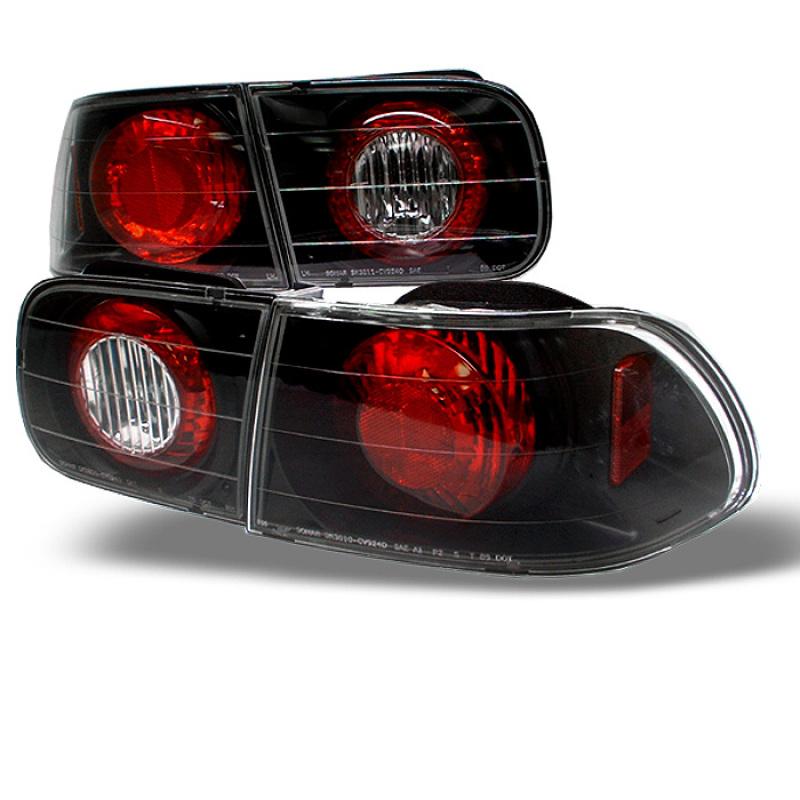 Spyder Honda Civic 92-95 2/4DR Euro Style Tail Lights Black ALT-YD-HC92-24D-BK 5004581 Main Image