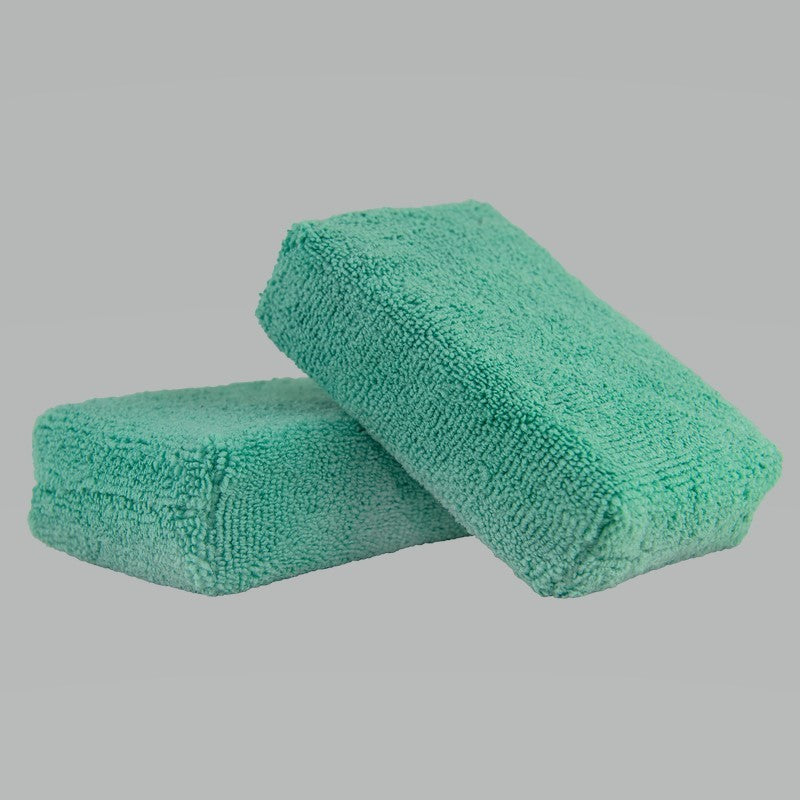 Chemical Guys Workhorse Premium Microfiber Applicator - 5in x 3in x 1.5in - Green - 2 Pack (P24) MIC29802