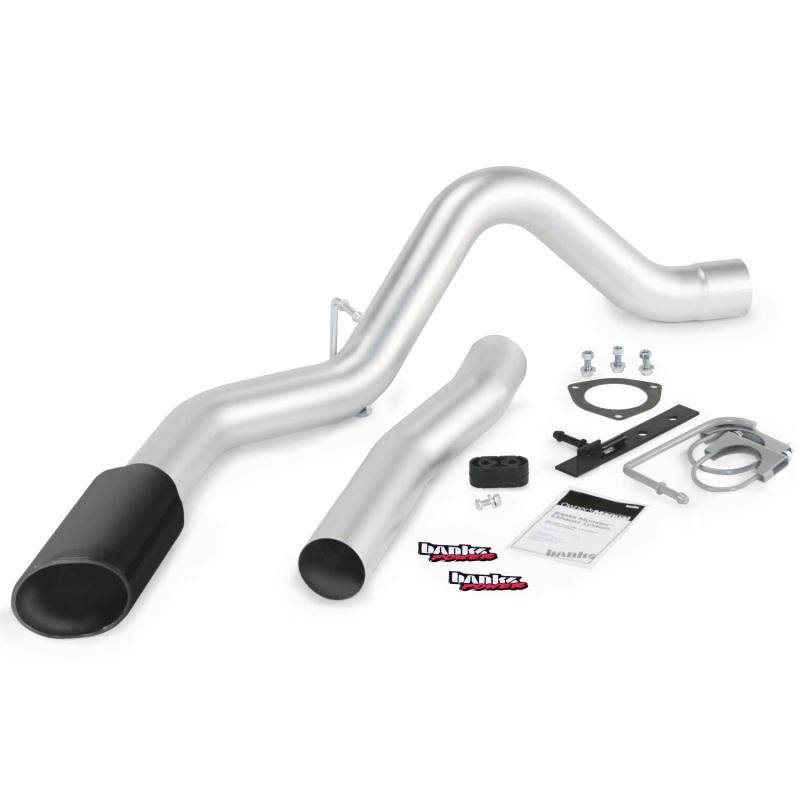 Banks Power 15 Chevy 6.6L LML ECLB/CCSB/CCLB Monster Exhaust System - SS Single Exhaust w/ Black Tip 47787-B Main Image