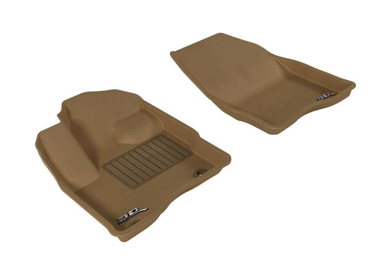 3D MAXpider 2010-2019 Ford Taurus Kagu 1st Row Floormat - Tan L1FR01811502 Main Image