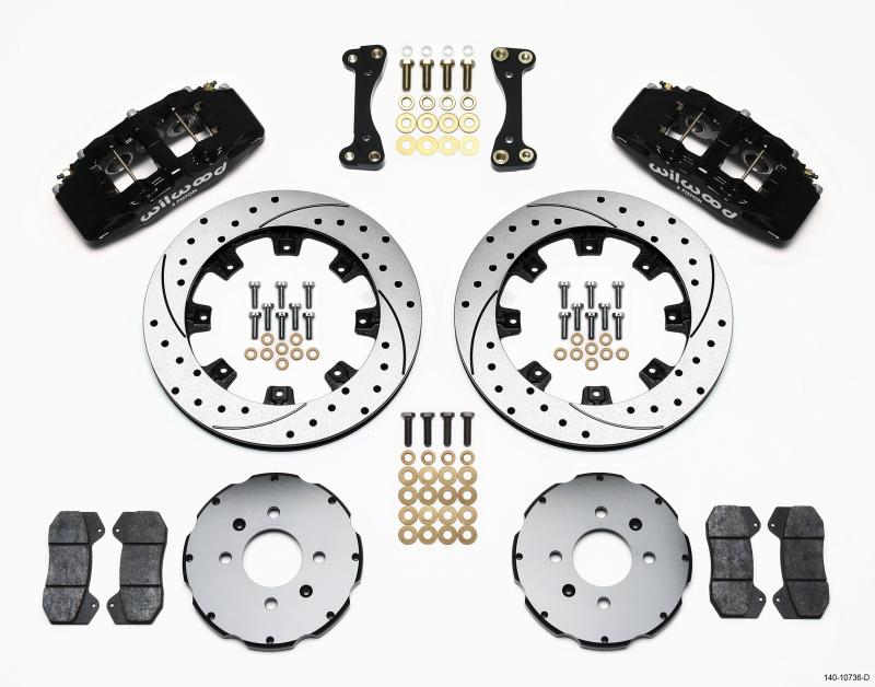 Wilwood Dynapro 6 Front Hat Kit 12.19in Drilled 90-99 Civic w/240 mm Disc 140-10736-D Main Image