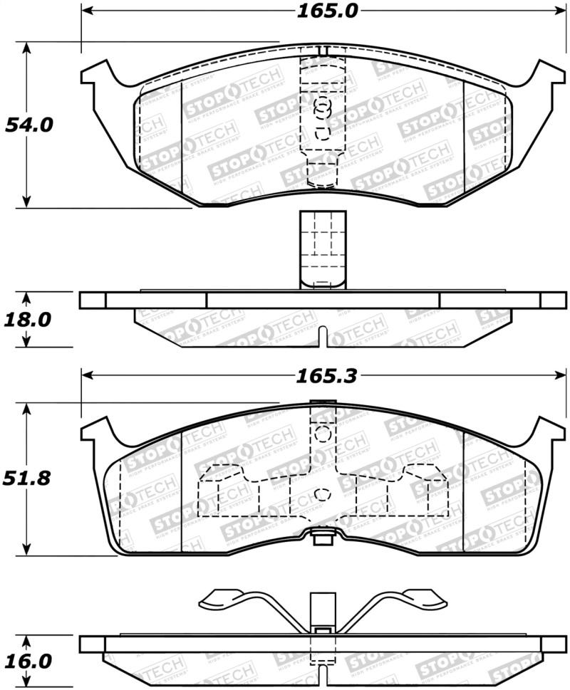 StopTech Street Brake Pads 308.07300 Main Image