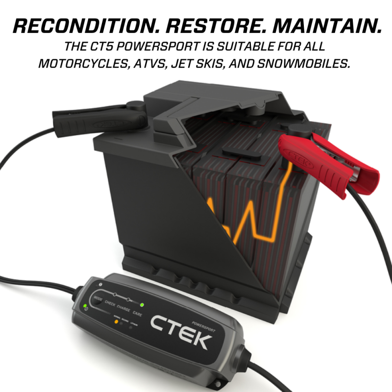 CTEK Battery Charger - CT5 Powersport - 2.3A 40-339