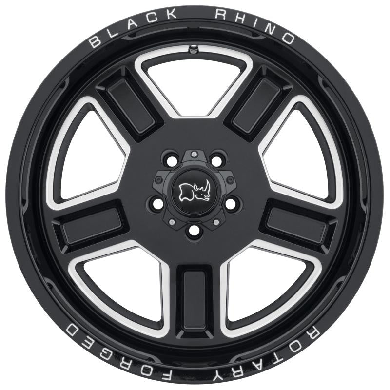 Black Rhino Canon 22x14 5x127 ET-76 CB 71.6 Gloss Black w/Milled Spokes Wheel 2214CAN-65127B71 Main Image