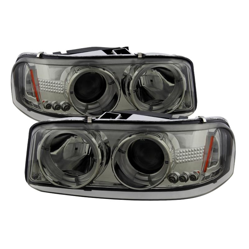 Spyder GMC Sierra 1500/2500/3500 99-06 Projector Headlights LED Halo LED Smoke PRO-YD-CDE00-HL-SMC 5009371 Main Image