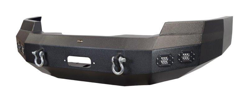 DV8 Offroad 07-13 GMC Sierra 1500 Winch Ready Front Bumper - Black Powdercoat FBGS1-02 Main Image