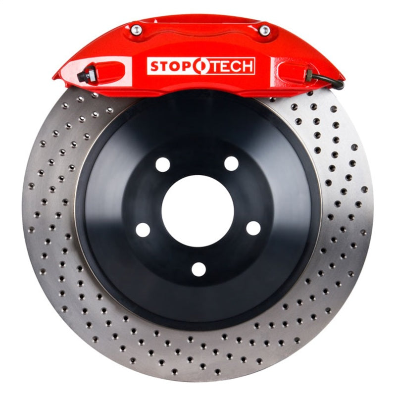 StopTech 06-16 Chrysler 300 Rear BBK w/ Red Calipers Slotted Rotors 82.242.0041.72