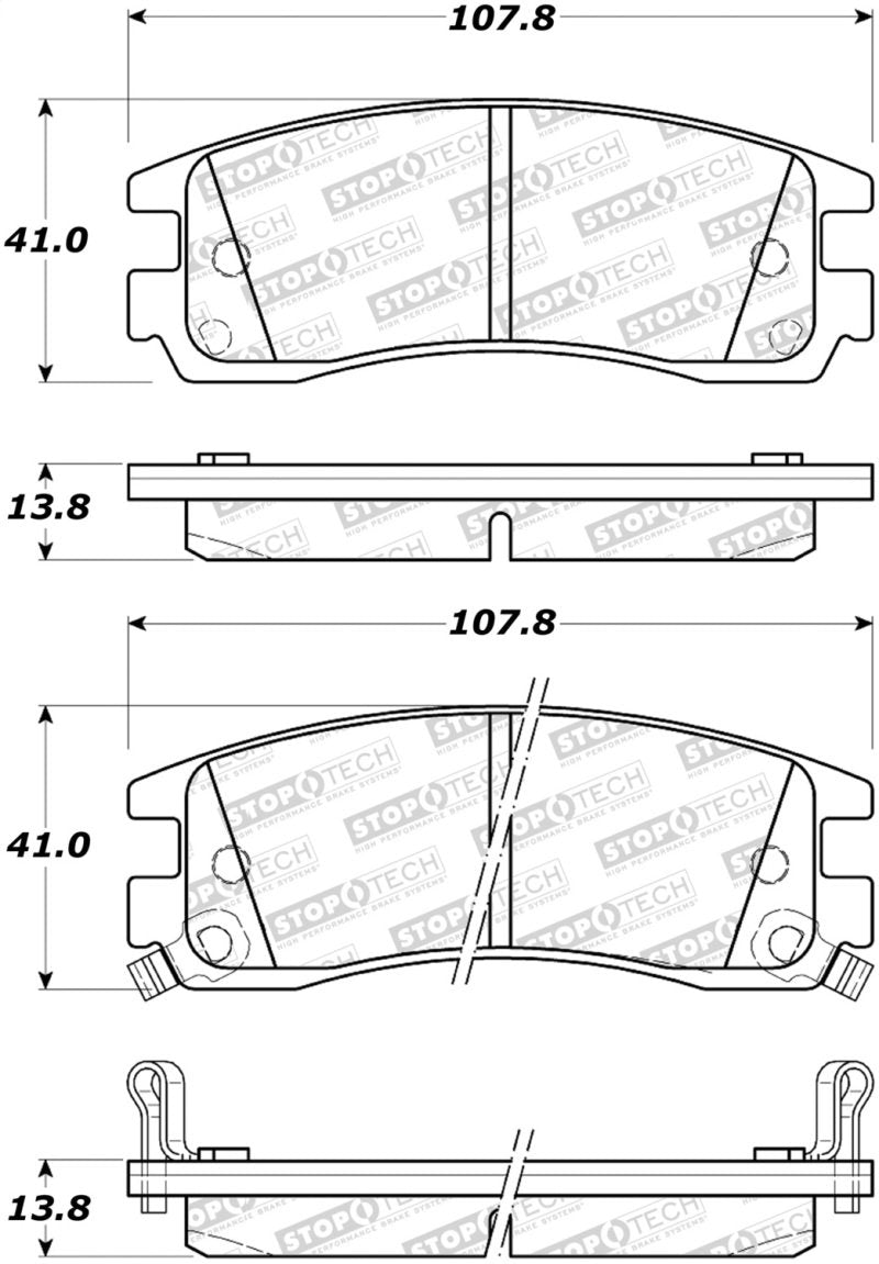 StopTech Street Brake Pads 308.06980 Main Image