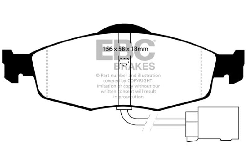 EBC EBC Ultimax2 Brake Pad Sets Brakes, Rotors & Pads Brake Pads - OE main image