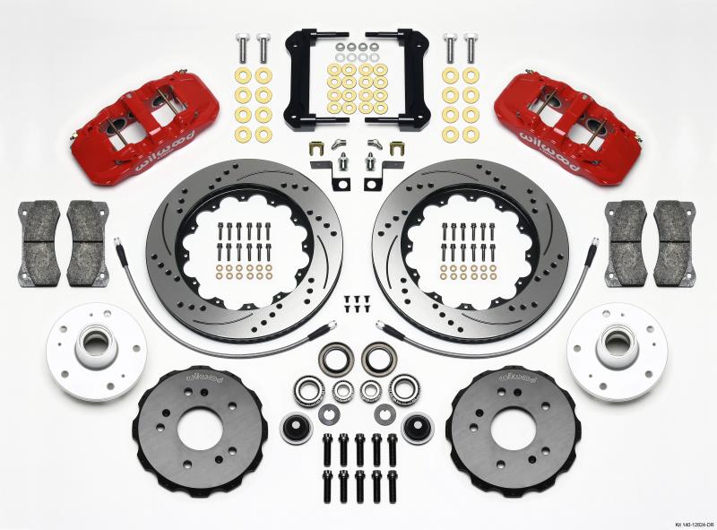 Wilwood AERO6 Front Truck Kit 14.25in Drill Red 97-03 Ford F150 140-12824-DR Main Image