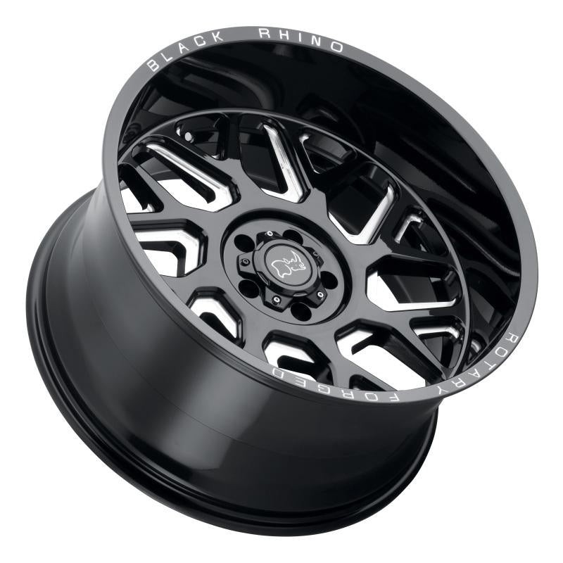 Black Rhino Reaper 20x9.5 5x139.7 ET00 CB 78.1 Gloss Black w/Milled Spokes Wheel 2095RPR005140B78 Main Image