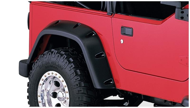 Bushwacker 97-06 Jeep TJ Pocket Style Flares 2pc - Black 10042-07 Main Image