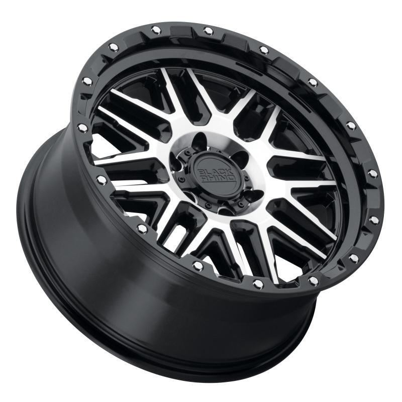 Black Rhino Alamo 17x9.0 8x165 ET-18 CB 122.1 Gloss Black w/Machined Face & Stainless Bolts Wheel 1790ALA-88165B22 Main Image