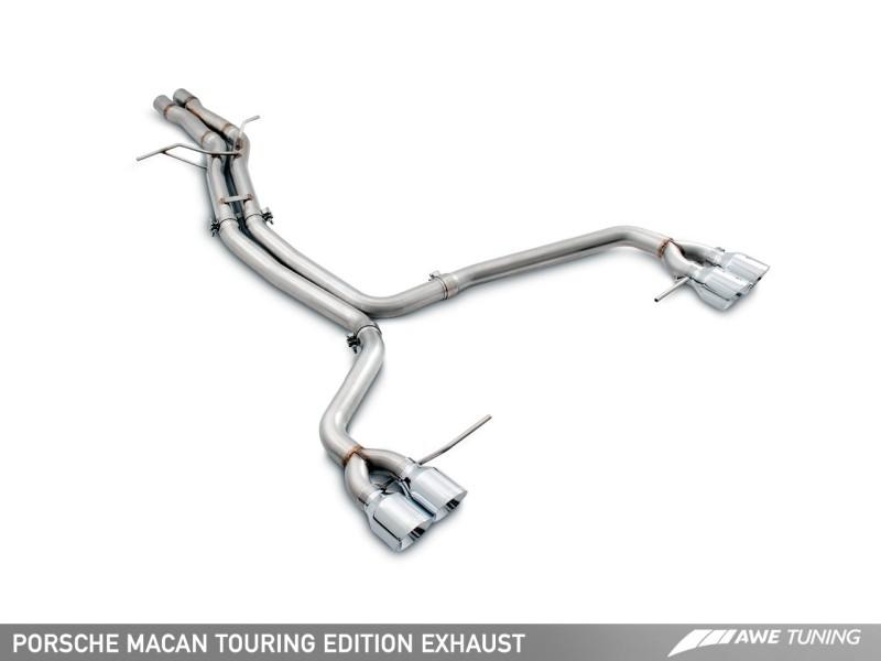 AWE Tuning Porsche Macan Touring Edition Exhaust System - Chrome Silver 102mm Tips 3015-42068 Main Image