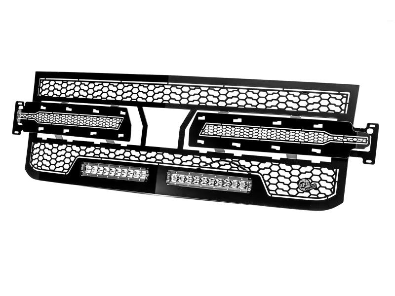 aFe 19-20 GM Silverado 1500 Scorpion Grille w/ LEDs 79-21003L