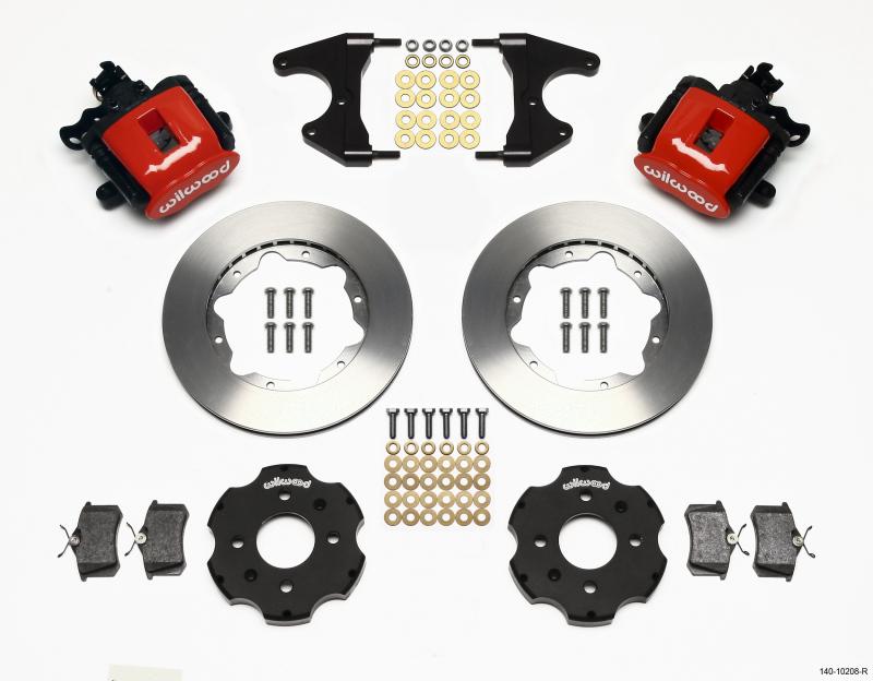 Wilwood Combination Parking Brake Rear Kit 11.00in Red Civic / Integra Drum 2.46 Hub Offset 140-10208-R Main Image