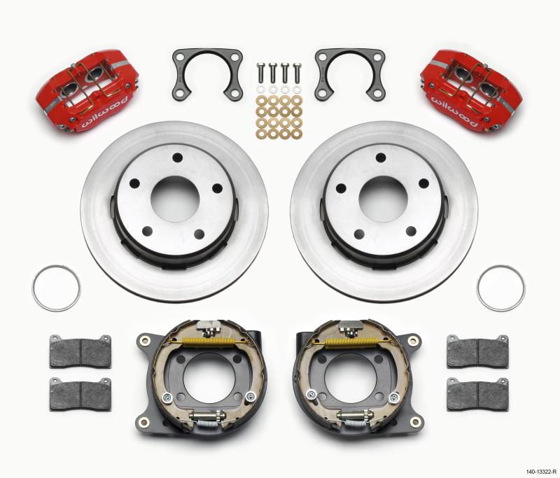 Wilwood Dynapro Lug Mount P/S Park Brake Kit Red Big Ford 2.36in Off Bronco 5 x 5.50 140-13322-R Main Image