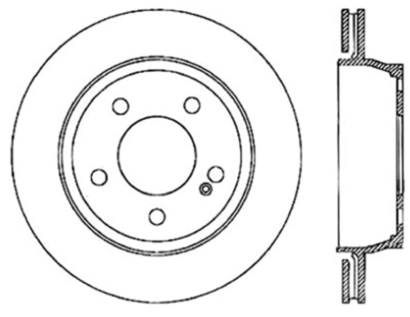 StopTech Sport Slotted Brake Rotor; Rear Left