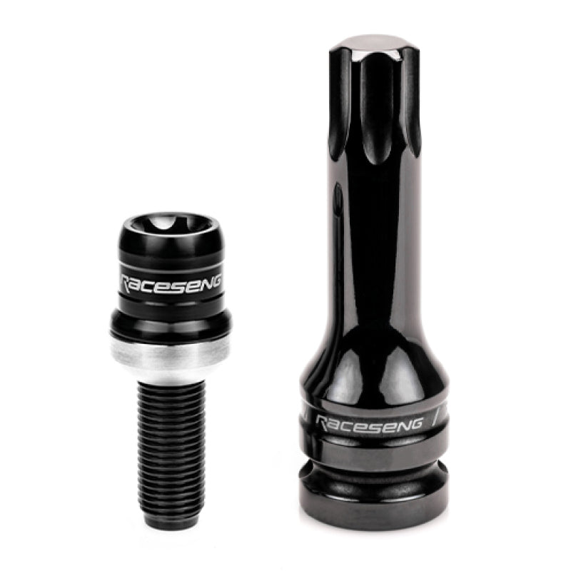 Raceseng TLR-1 Titanium Lug Bolt Set - M14x1.5mm / R13 Floating Seat - Brushed Black 01033BRBS10-01033BRBS10-103103S20