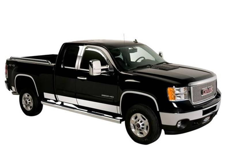 Putco 15-19 GMC Sierra HD - Regular Cab Dually 8pcs Stainless Steel Rocker Panels 9751236 Main Image