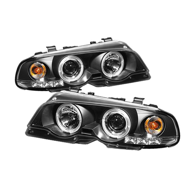 Spyder BMW E46 3-Series 00-03 2DR 1PC Projector Headlights LED Halo LED Blk PRO-YD-BMWE46-2D-HL-BK 5008923 Main Image