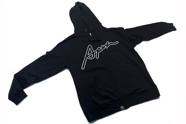 Apexi A'PEXi Cursive Zip-up - Hoodie - Black