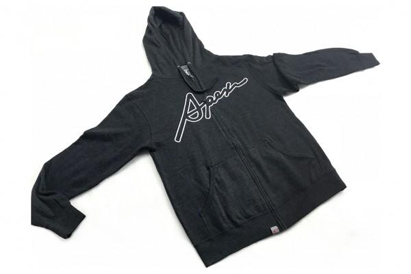 Apexi A'PEXi Cursive Zip-up - Hoodie - Charcoal Heather Grey