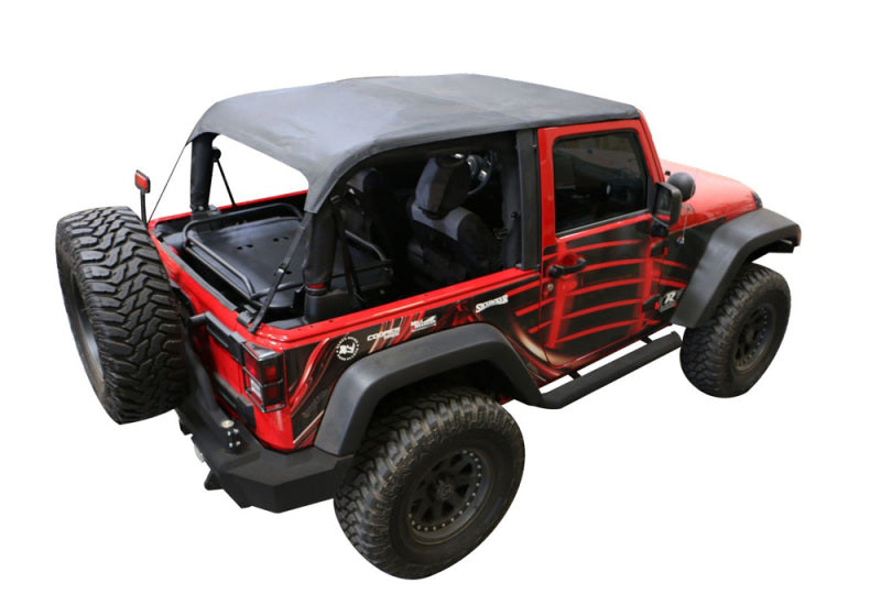 Rampage 2007-2018 Jeep Wrangler(JK) Frameless Trail Plus Top Kit - Black 106135