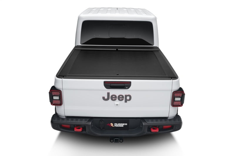 Rugged Ridge Armis Retractable Locking Bed Cover w/o Trail Rails 20-21 Jeep Gladiator JT 13550.34