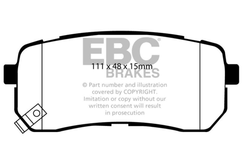 EBC 15+ Kia Sedona 3.3 Redstuff Rear Brake Pads DP31814C Main Image