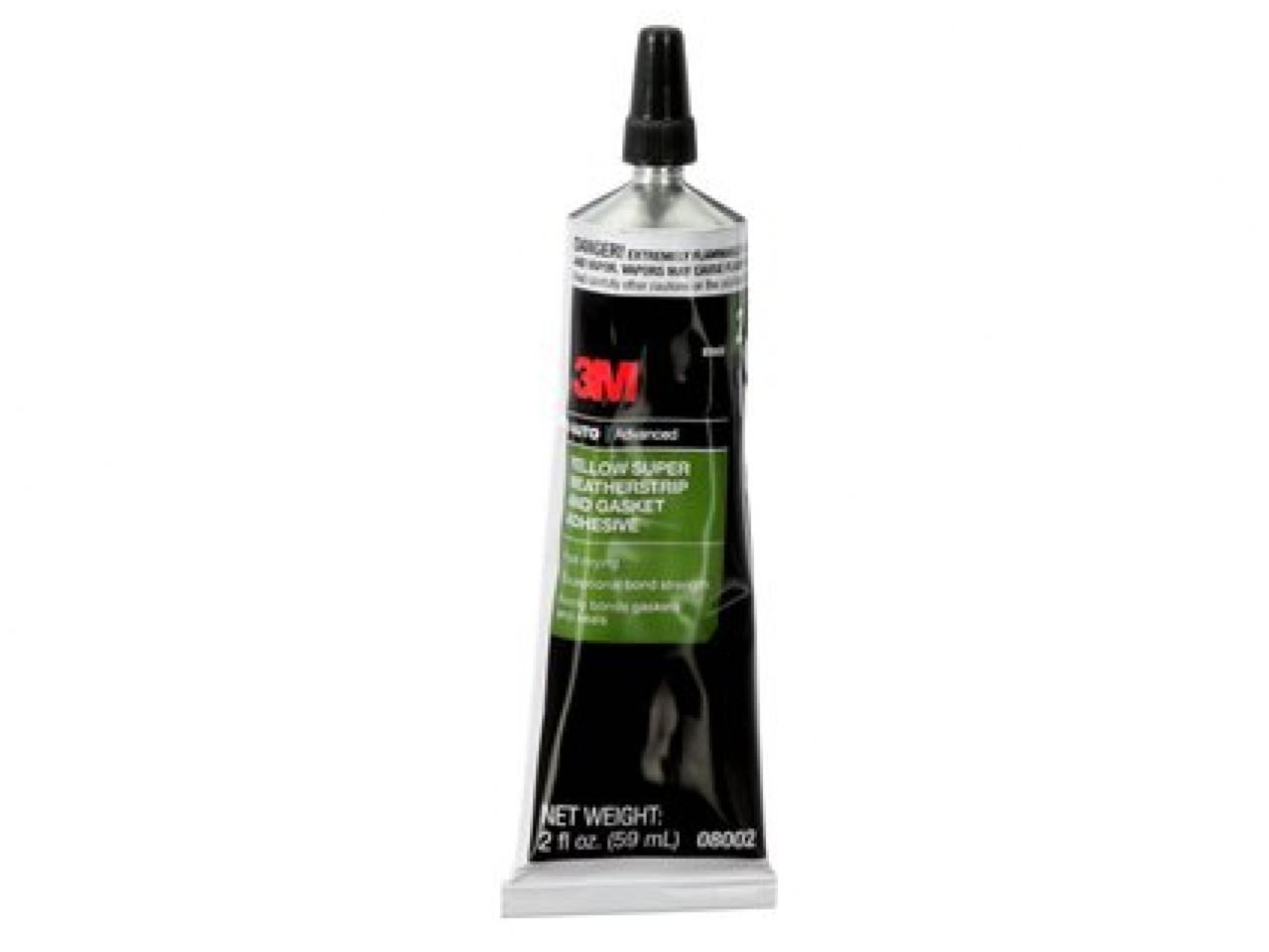 3M Super Weatherstrip And Gasket Adhesive, Yellow, 5 Oz Tube