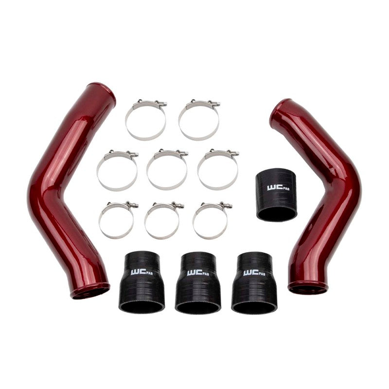 Wehrli 13-18 Ram 6.7L Cummins 3.5in Intercooler Pipes Kit - WCFab Red WCF100423-RED