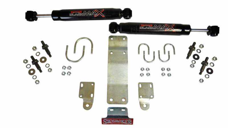 Skyjacker 2007-2017 Jeep Wrangler (JK) (Use w/ OEM Tie Rods) Dual Steering Damper Kit w/ Black Max 8204 Main Image