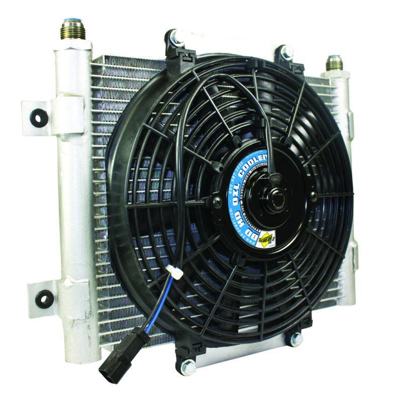 BD Diesel Xtrude Trans Cooler w/Fan 5.5in 1300611 Main Image