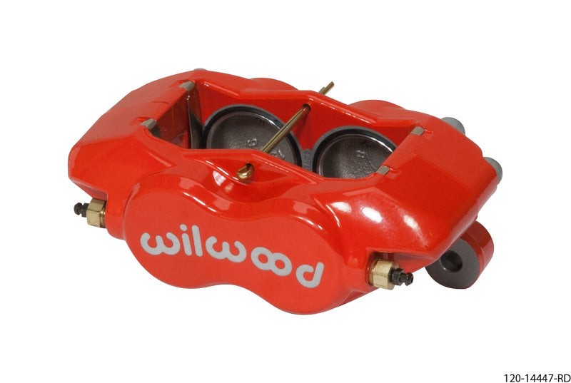 Wilwood Caliper-Forged DynaliteI w/Dust Seal-Red 1.75in Pistons .81in Disc 120-14447-RD