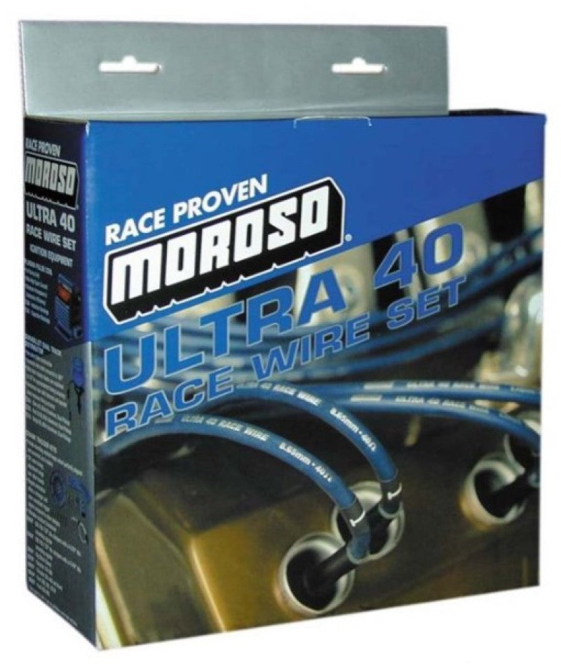 Moroso GM LS Ignition Wire Set - Ultra 40 - Sleeved - 9.75in - Blue 73537