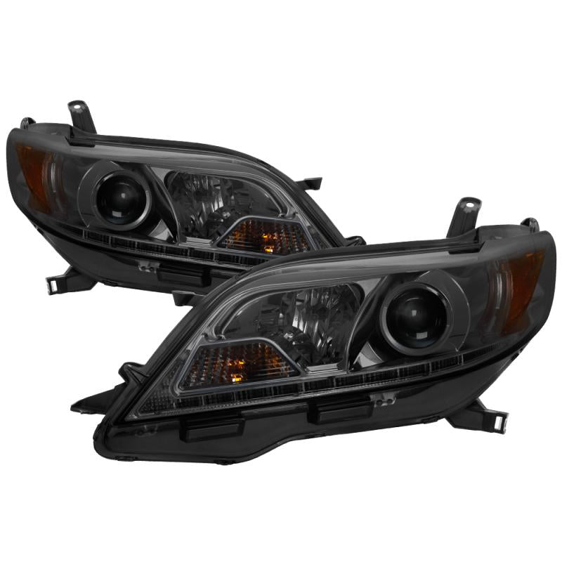 Spyder 11-14 Toyota Sienna Projector Headlights - DRL LED - Smoke PRO-YD-TSEN11-DRL-SM 5083999 Main Image