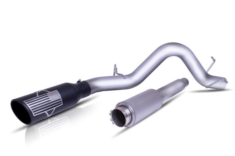 Gibson 10-18 GMC Sierra 1500 SLE 5.3L 3.5in/4in Patriot Series Cat-Back Single Exhaust - Stainless 70-0014 Main Image