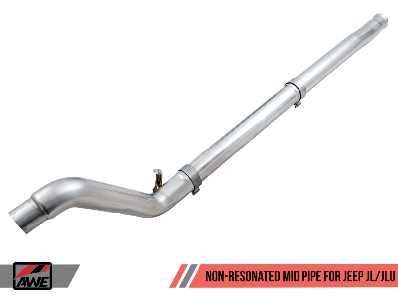 AWE Tuning 2018+ Jeep Wrangler JL/JLU 2.0T Non-Resonated Mid Pipe 3020-11003