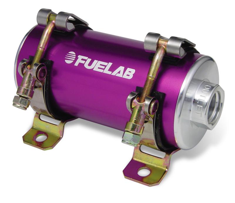 Fuelab Prodigy High Flow Carb In-Line Fuel Pump w/External Bypass - 1800 HP - Purple 41404-4 Main Image