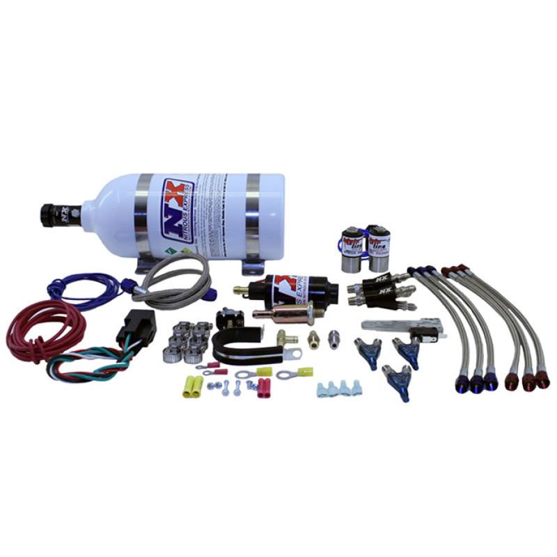 Nitrous Express Three Cyl Mainline Nitrous Kit w/2.5lb Bottle 62027P Main Image