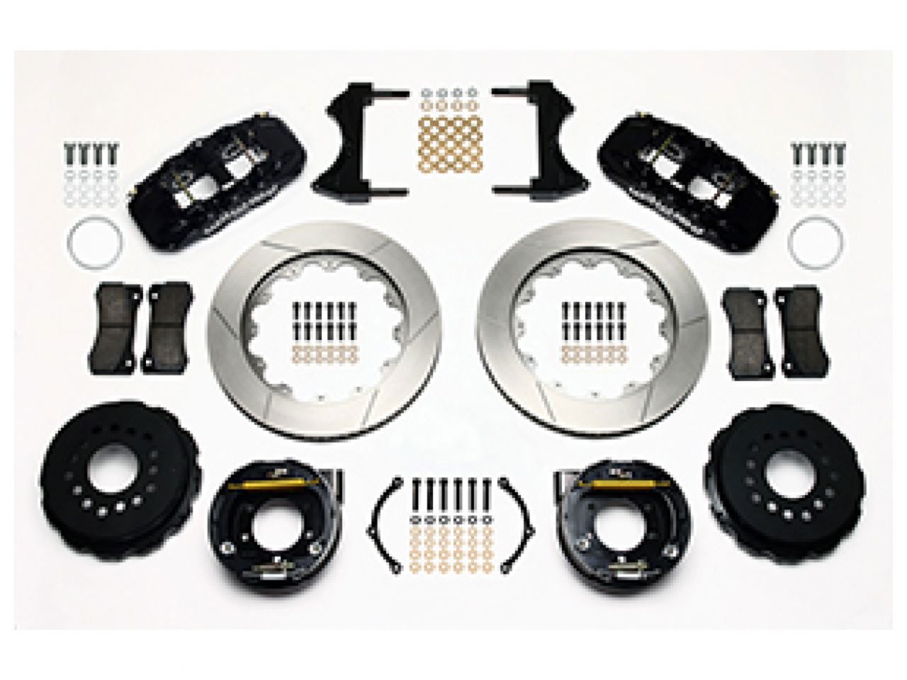 Wilwood AERO4 Rear P-Brake Kit, 14.00", 2005-2014 Mustang