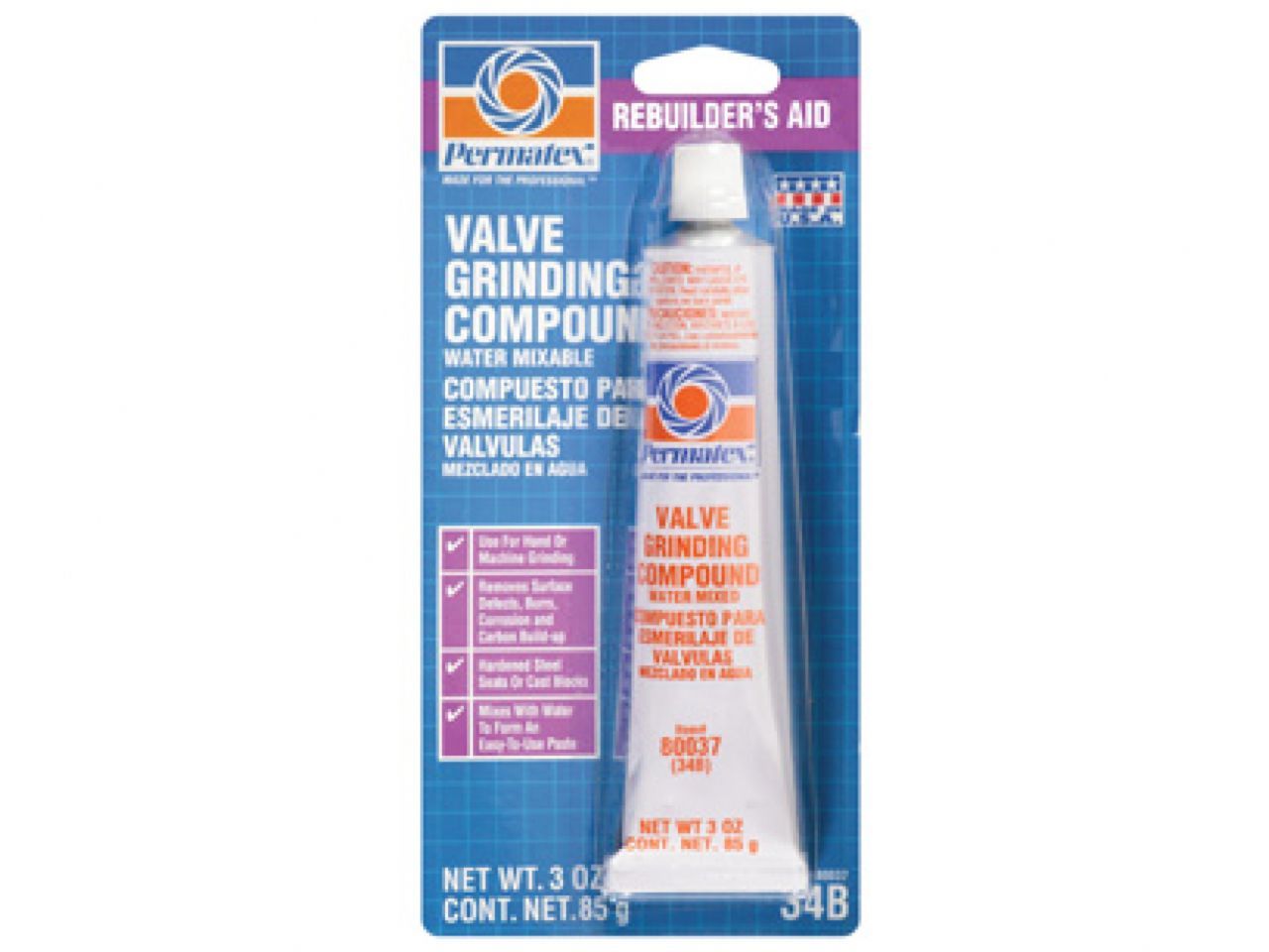 Permatex Valve Grinding Compound, 1.5 oz tube, carded, Each