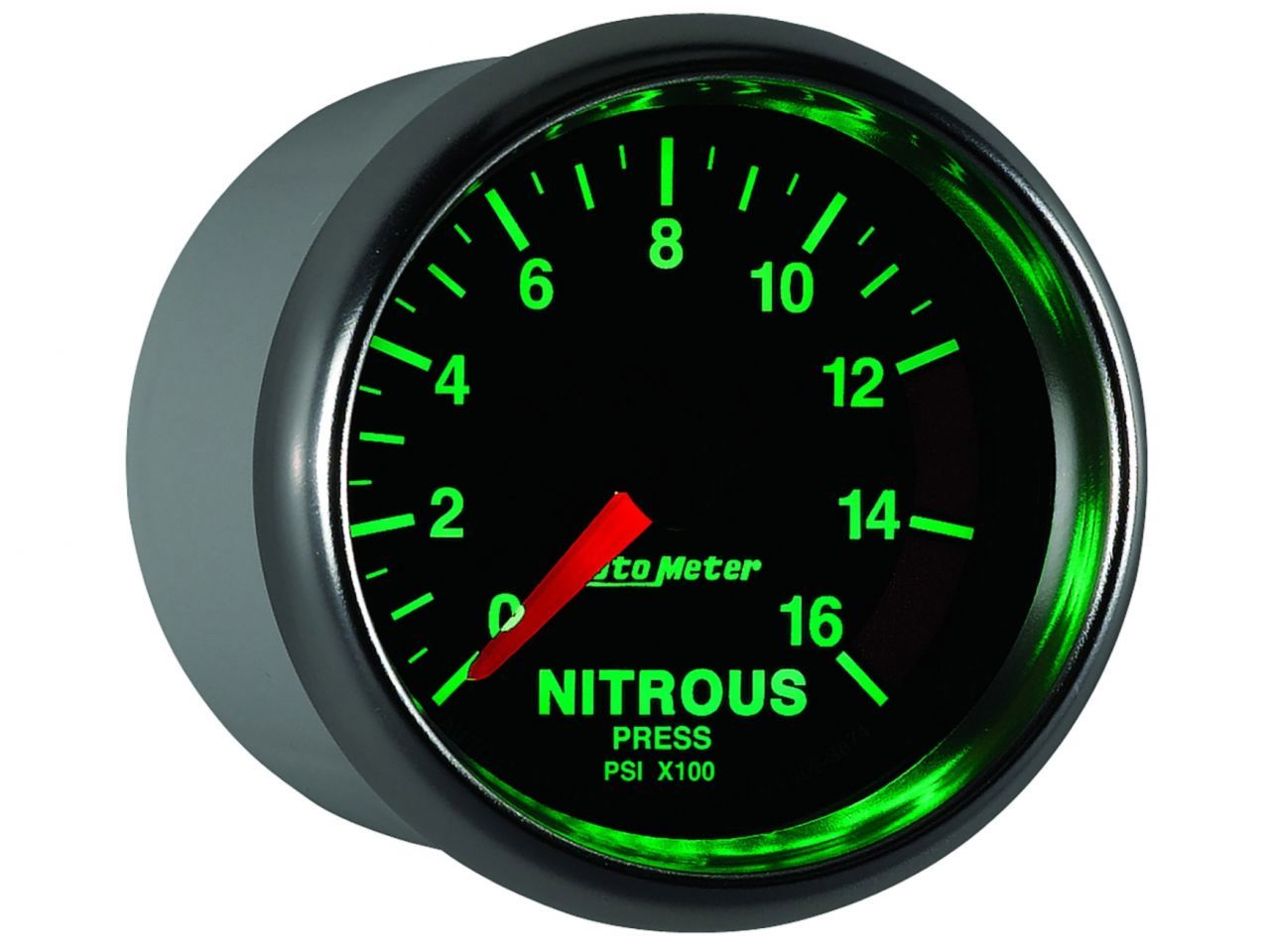 Autometer Gauge, Nitrous Pressure, 2 1/16", 1600psi, Digital Stepper Motor, Gs