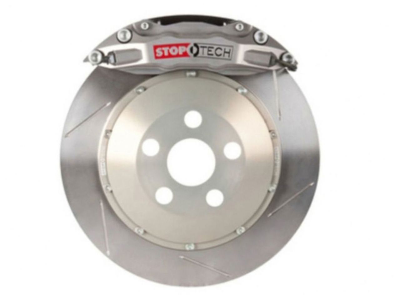 StopTech Trophy Sport Big Brake Kit; Silver Caliper Drilled 2-Piece Rotor, Front